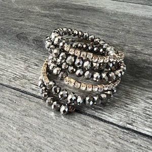 Bead and Gem Wrap Bracelet